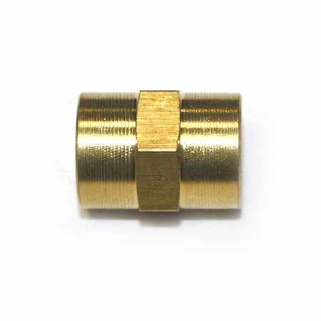 Brass Female Coupling Adapter 1/8 Inch X 1/8 Inch NPT Female, PK 6